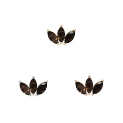 Mini Moet - Smokey Quartz Threadless End Threadless Ends Buddha Jewelry   