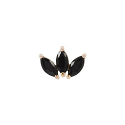Moet - Black Spinel Threadless End Threadless Ends Buddha Jewelry Rose Gold  