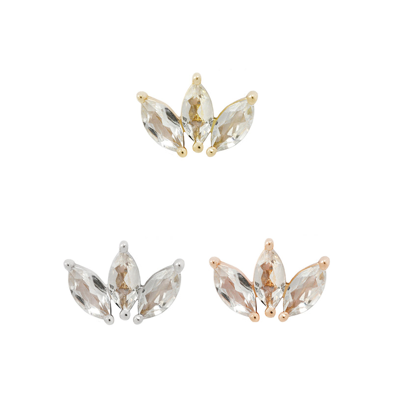 Moet - Swarovski CZ Threadless End Threadless Ends Buddha Jewelry   