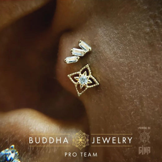 Honor - CZ - Threadless End Threadless Ends Buddha Jewelry   