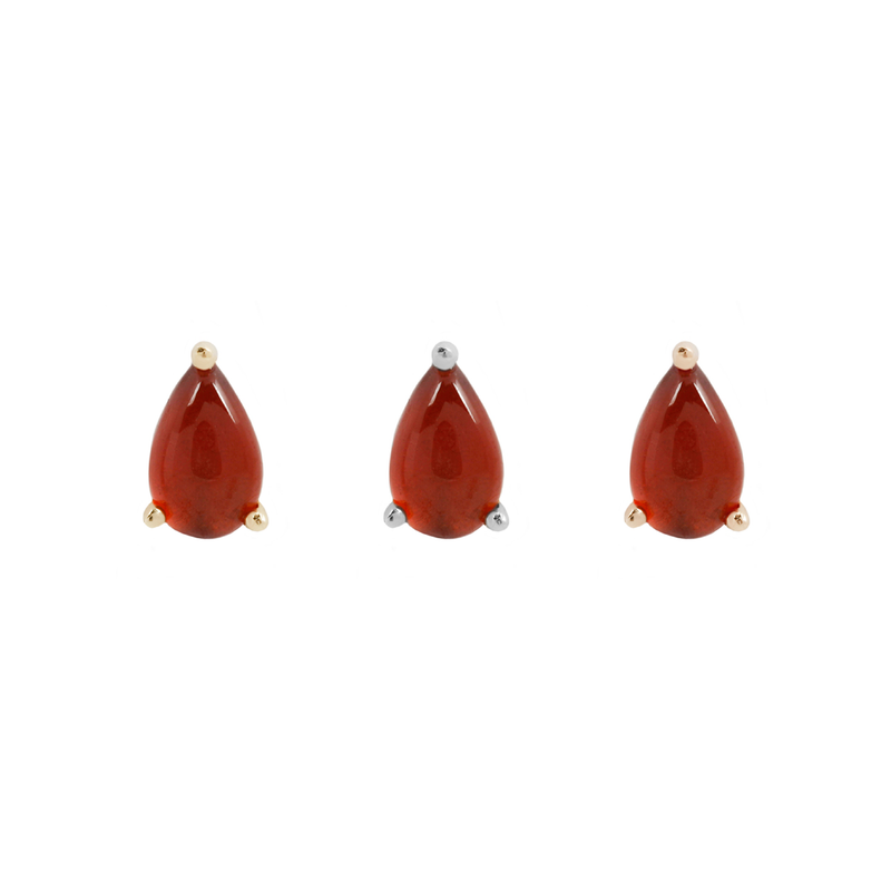 Garnet Pear - Threadless End Threadless Ends Buddha Jewelry   