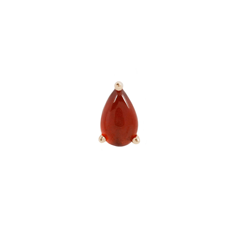 Garnet Pear - Threadless End Threadless Ends Buddha Jewelry Rose Gold  