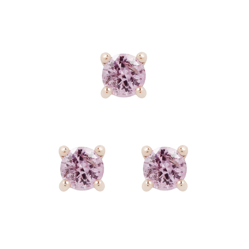 Pink Sapphire Prong - Threadless End Threadless Ends Buddha Jewelry   