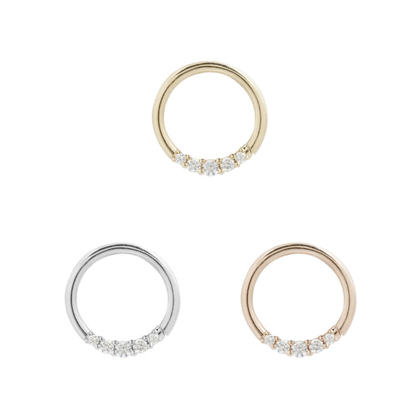 Sophia CZ Seamless Ring Septum Rings Buddha Jewelry   