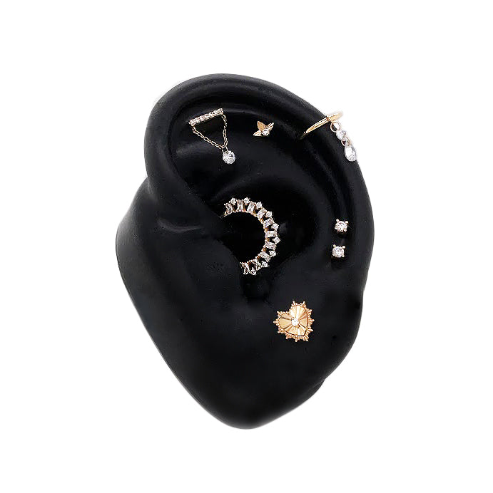 Gratitude - CZ - Threadless End Threadless Ends Buddha Jewelry   
