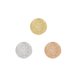 Textured Disk - Solid Gold Threadless End Threadless Ends Buddha Jewelry   