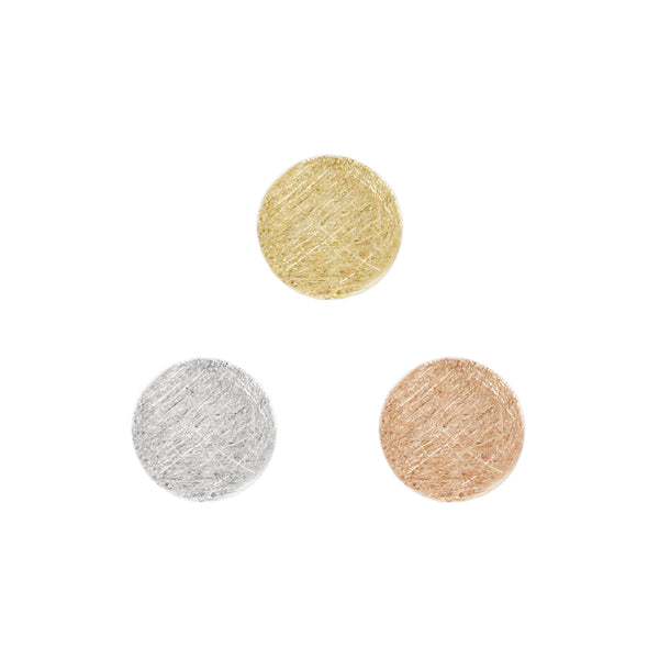 Textured Disk - Solid Gold Threadless End Threadless Ends Buddha Jewelry   