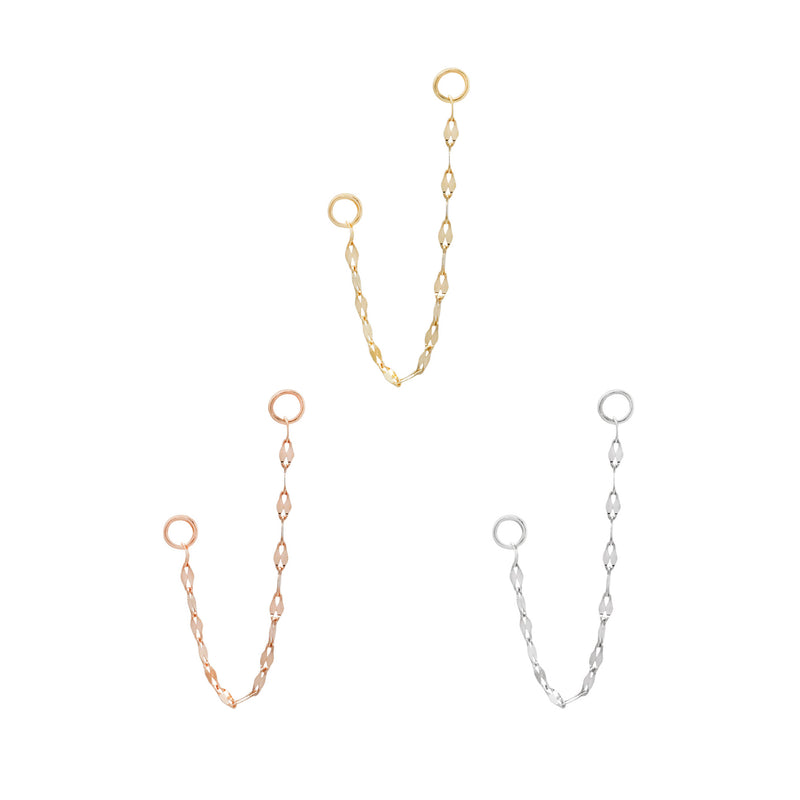Tile Chain - Solid 14kt Gold Chains Buddha Jewelry   