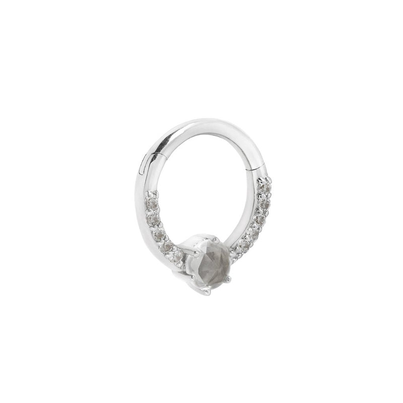 Tinsley - CZ + White Sapphire - Solid 14kt Gold Clicker Clicker Buddha Jewelry   