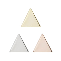 Triangle - Solid Gold Threadless End Threadless Ends Buddha Jewelry   
