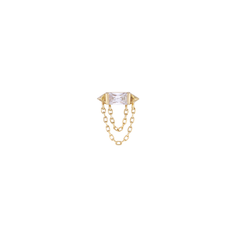 Vice - CZ - Threadless End Threadless Ends Buddha Jewelry Yellow Gold  