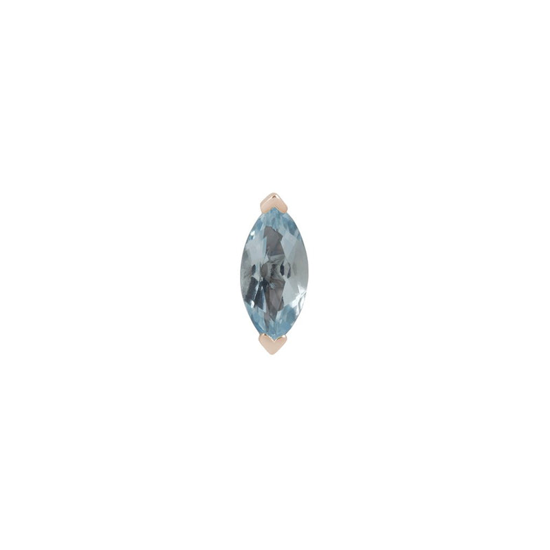 Zuri Marquise Sky Blue Topaz - Threadless End Threadless Ends Buddha Jewelry Rose Gold 2x4mm 