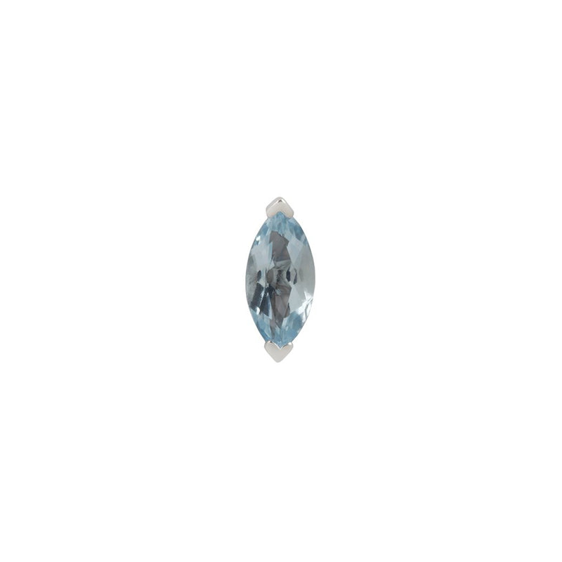 Zuri Marquise Sky Blue Topaz - Threadless End Threadless Ends Buddha Jewelry White Gold 2x4mm 