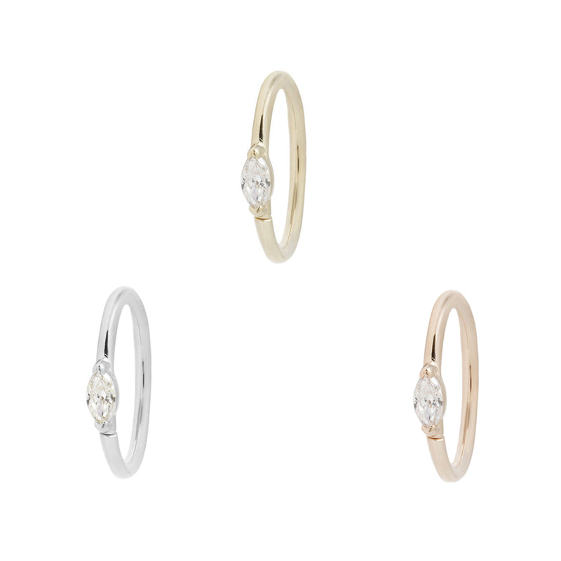 Zuri CZ Seamless Ring Septum Rings Buddha Jewelry   