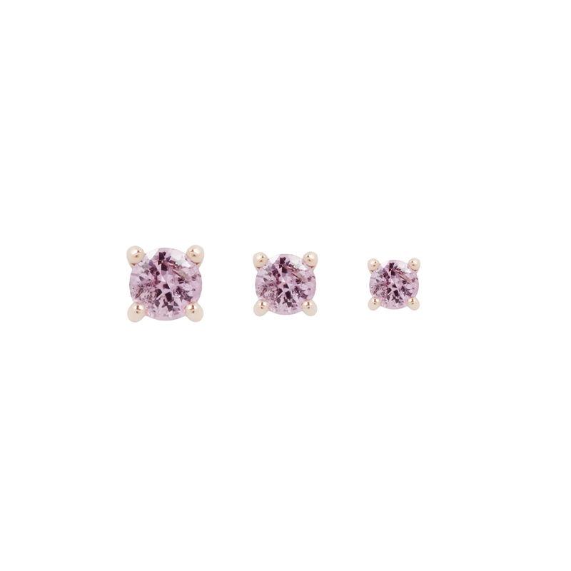 Pink Sapphire Prong - Threadless End Threadless Ends Buddha Jewelry   