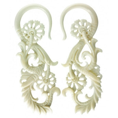 Just Like Heaven Earrings - Bone - 6g  Buddha Jewelry   