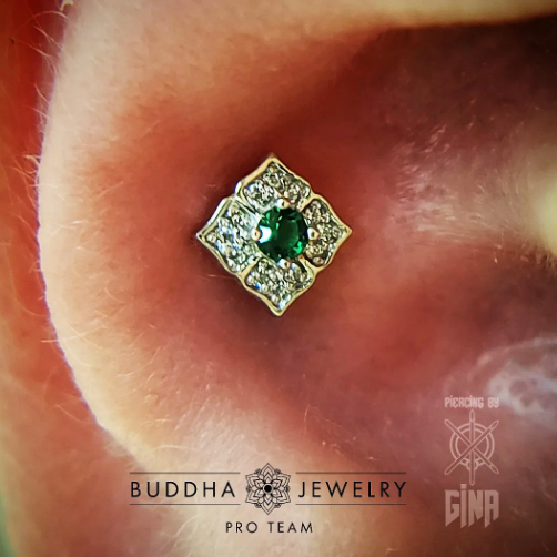Grace - Green Spinel - Threadless End Threadless Ends Buddha Jewelry   