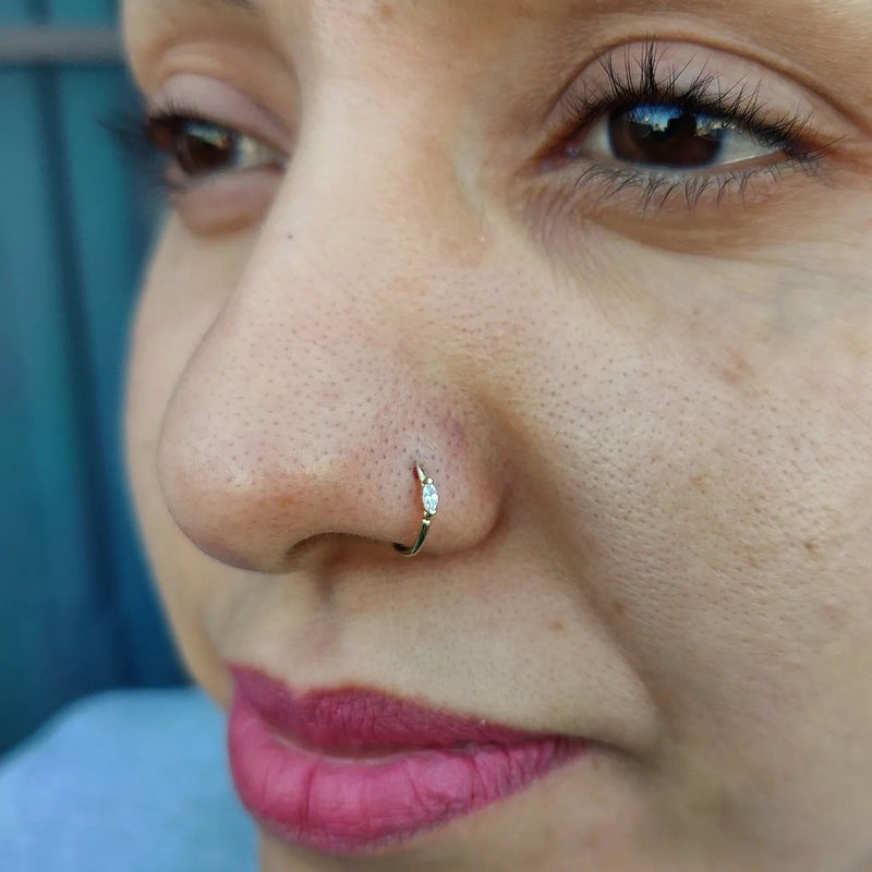 Zuri CZ Seamless Ring Septum Rings Buddha Jewelry   